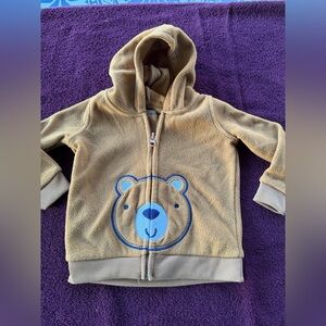Laughing Llama Bear Baby Fleece Hoodie Jacket Size 9M